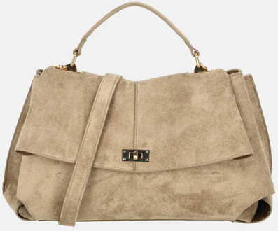 Firenze Suedine handtas dark taupe