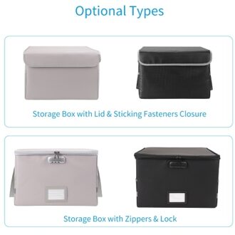 Fireproof Document Bag Fireproof Waterproof Storage Box with Lock Suitable for Hanging Letter/Legal Folder Magazine Files Book Portable Home Office Car Safe Box