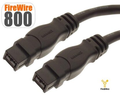 Firewire 800 1394B Cable 9 pin male to 9 pin male connector, 180cm