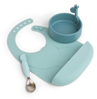 First Meal Deer Friends Set - Blue Blauw