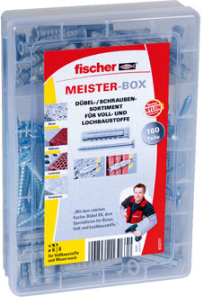 Fischer 513777 Meister-Box met pluggen SX en schroeven Inhoud: 160 onderdelen
