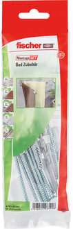 Fischer 534593 Montageset badkameraccessoires Inhoud 1 set 8x universele plug UX 6 x 35 R · 8x schroef 5 x 60 mm A2 · 1x steenboor Ã 6 x 100 mm.