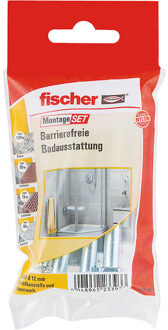 Fischer 534595 Montageset drempelvrije badkameruitrusting Inhoud 1 set 4x plug SX 12 x 60 mm · 4x schroef zeskant 8 x 80 mm A2.