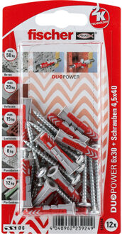 Fischer Deuvel DUOPOWER 6X30 S PH K DE Plug