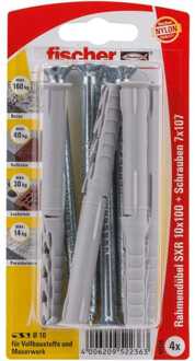 Fischer Deuvel met lange schacht SXR 10x100 SS K 4 Plug