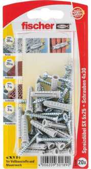 Fischer Deuvel SX 5x25 S K 20 Plug