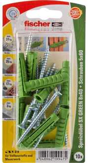Fischer Deuvel SX GREEN 8x40 S K 10 Plug