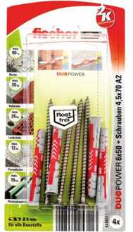 Fischer DUOPOWER 6x50 S A2 K 4 Plug