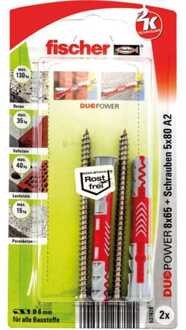 Fischer DUOPOWER 8x65 S A2 K 2 Plug