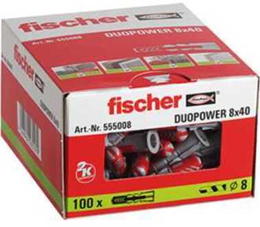 Fischer DUOPOWER plug 8x40 100 st zonder schroef