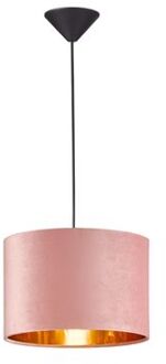 Fischer & Honsel Hanglamp Aura Roze Fluweel ⌀30cm E27 40w