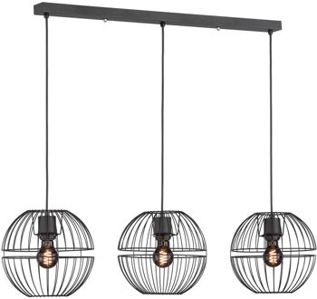 Fischer & Honsel Hanglamp Drops Zwart 3xe27 40w