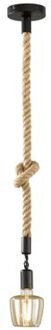 Fischer & Honsel Hanglamp Rope Zwart ⌀12cm E27