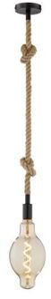 Fischer & Honsel Hanglamp Rope Zwart E27