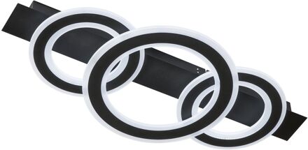 Fischer & Honsel Plafondlamp Circle Zwart Zand 3x8w