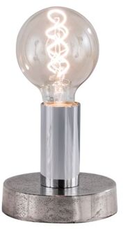 Fischer & Honsel tafellamp Valence nikkel/chroom E27 40W