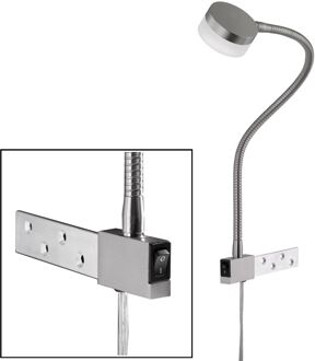 Fischer & Honsel Wandlamp Led Lug Metaal Nikkel Geborsteld 5w