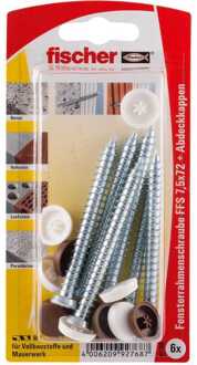 Fischer Kozijnplugschroef FFS 7,5x72 K Schroef/ Moer