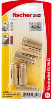 Fischer Messing plug MS 10x32 K 6 Plug