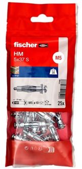 Fischer Metalen Hollewandplug + Metrische Schroef Hm 5x37 S 25 St.
