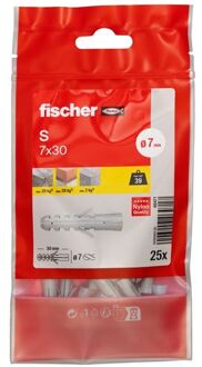Fischer Nylon Plug S 7x30 Volle Wand 25 St.