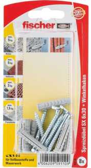 Fischer Plug/Schroefduim S x 6 x 30 HK - 8 Stuks