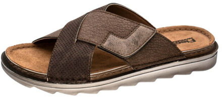 Fischer Slides heren leer Bruin - 46