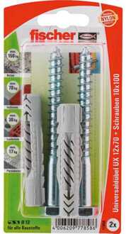 Fischer Universeel Plug/Schroef U x 12 x 70 SK - 2 Stuks