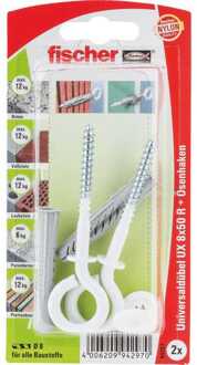 Fischer Universeelplug/Oog U x 8 x 50OHNK - 2 Stuks