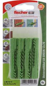 Fischer Universele plug GREEN 12x70 K 4 Plug