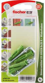 Fischer Universele plug GREEN 6x35 R WH K 4 Plug