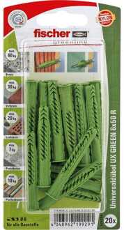 Fischer Universele plug GREEN 6x50 R K 20 Plug