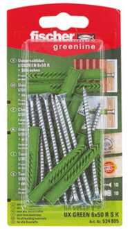 Fischer Universele plug GREEN 6x50 R S K 10 Plug