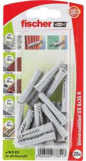 Fischer Universele plug UX 6x35 R K 20 Plug