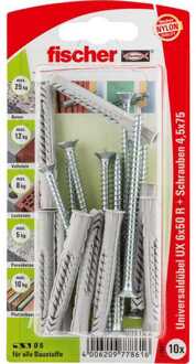 Fischer Universele plug UX 6x50 R S K 10 Plug