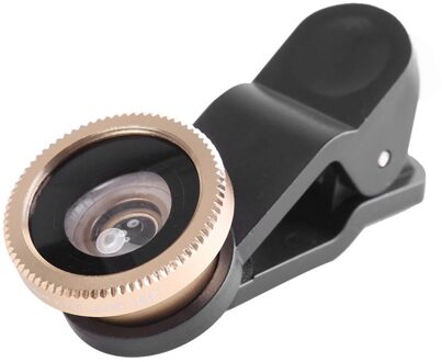 Fish Eye Voor Iphone Huawei Samsung Xiaomi Telefoon Telefoon Lens Fisheye + Groothoek + Macro Camera Lenzen Objetivo Movil telelens Goud