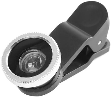 Fish Eye Voor Iphone Huawei Samsung Xiaomi Telefoon Telefoon Lens Fisheye + Groothoek + Macro Camera Lenzen Objetivo Movil telelens Zilver