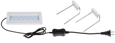 Fish Tank Lamp Led Aquarium Licht Kap Aquarium Led Licht Aquarium Verlichting Met Uitschuifbare Beugels Voor 20-80cm Aquarium 20CM US plug