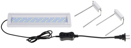 Fish Tank Lamp Led Aquarium Licht Kap Aquarium Led Licht Aquarium Verlichting Met Uitschuifbare Beugels Voor 20-80cm Aquarium 30Cm US plug