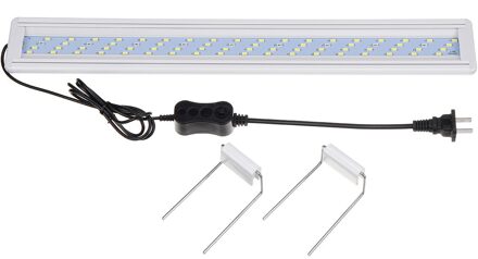 Fish Tank Lamp Led Aquarium Licht Kap Aquarium Led Licht Aquarium Verlichting Met Uitschuifbare Beugels Voor 20-80cm Aquarium 50Cm US plug