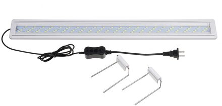 Fish Tank Lamp Led Aquarium Licht Kap Aquarium Led Licht Aquarium Verlichting Met Uitschuifbare Beugels Voor 20-80cm Aquarium 60Cm US plug