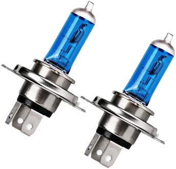 FISHBERG 2pcs Car Halogen Xenon Light Bulb High Low Beam H4 12V 60/55W P43T 9003 Super Xenon White 6000K Headlight Lamp