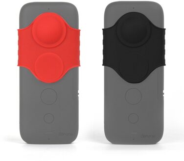 Fisheye Lens Cover Voor Insta360 One X Siliconen Case Zwart/Rode Lens En Screen Protector Anti-Krassen camera Accessoires