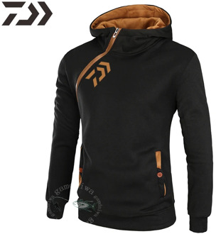 Fishing Hoodies Daiwa Sweatshirt Men Breathable Fishing Shirt Long Sleeve Fishing Clothing Zipper Autumn Winter Casual Outdoor