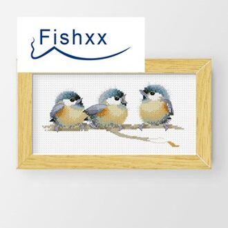 Fishxx Kruissteek Kit D506-512 Tak Kleine Genesteld Rij Zingen Dier Handgemaakte Thuis Borduren D506 / 11CT printing