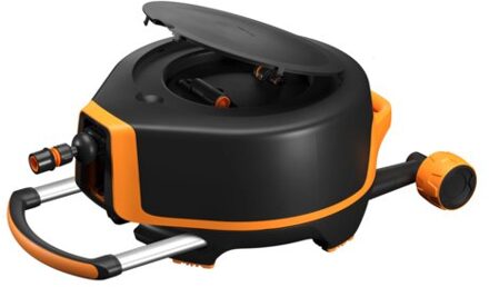 Fiskars Automatische Slanghaspel XL met Wielen | incl. 20 m Tuinslang - 1067548