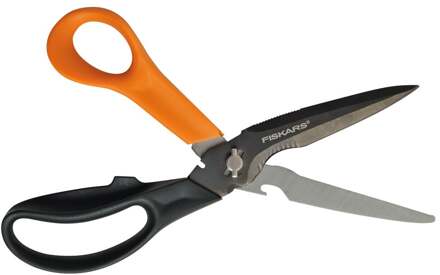 Fiskars Cuts+More universele schaar - 23 cm - zwart/oranje Multikleur