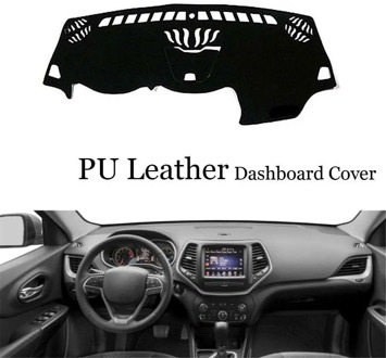 Fit For Jeep Cherokee Dashboard Console Cover PU Leather Protector Sunshield Pad