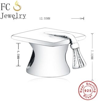 Fit Originele Charms Armband 925 Sterling Zilver Graduation Cap Charms Diy Sieraden Maken Berloque FFC0924