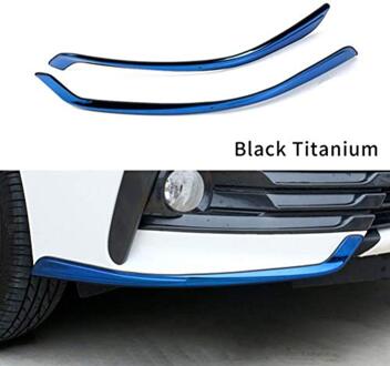Fit Voor Corolla Altis Autovoorzijde Head Side Hoek Bescherming Trim Frame Styling Rvs Auto Bumper strips 2 Pcs blauw